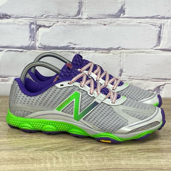 New Balance Minimus 1010 Trail Running Shoes Women's 8.5 Grey Purple Vibram USA - Picture 1 of 8